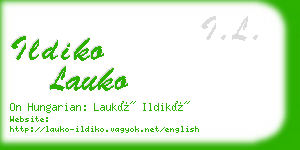 ildiko lauko business card